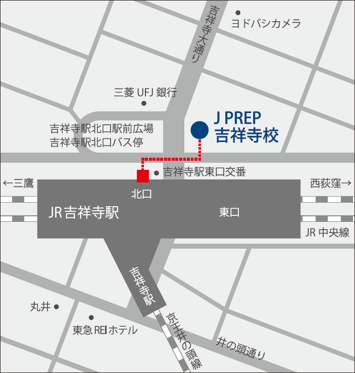 吉祥寺校マップ